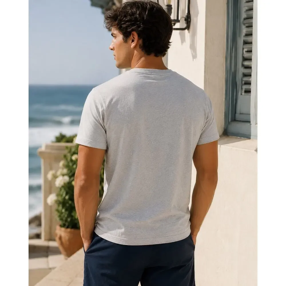Polo Ralph Lauren Custom Slim Fit T Shirt Gray Pony Logo Preppy Coastal Classic